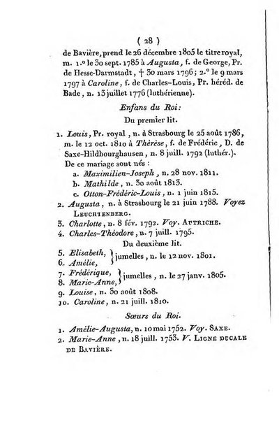 Annuaire généalogique et historique renfermant des détails sur toutes les Maisons Souveraine d'Europe