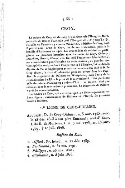 Annuaire généalogique et historique renfermant des détails sur toutes les Maisons Souveraine d'Europe