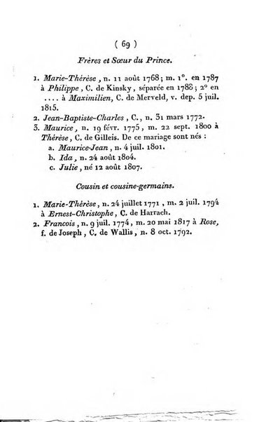 Annuaire généalogique et historique renfermant des détails sur toutes les Maisons Souveraine d'Europe