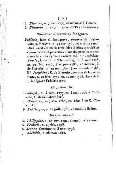 Annuaire généalogique et historique renfermant des détails sur toutes les Maisons Souveraine d'Europe