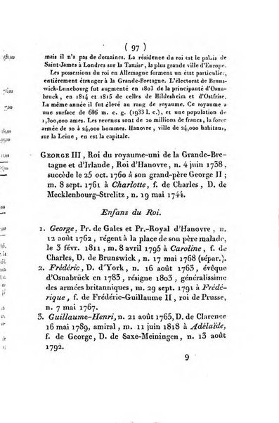 Annuaire généalogique et historique renfermant des détails sur toutes les Maisons Souveraine d'Europe