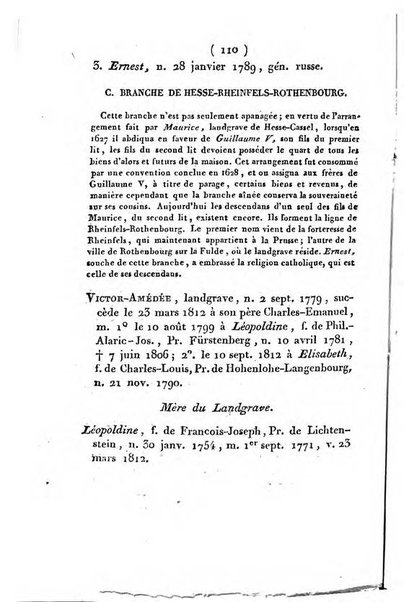 Annuaire généalogique et historique renfermant des détails sur toutes les Maisons Souveraine d'Europe