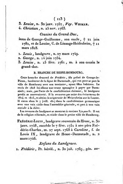 Annuaire généalogique et historique renfermant des détails sur toutes les Maisons Souveraine d'Europe