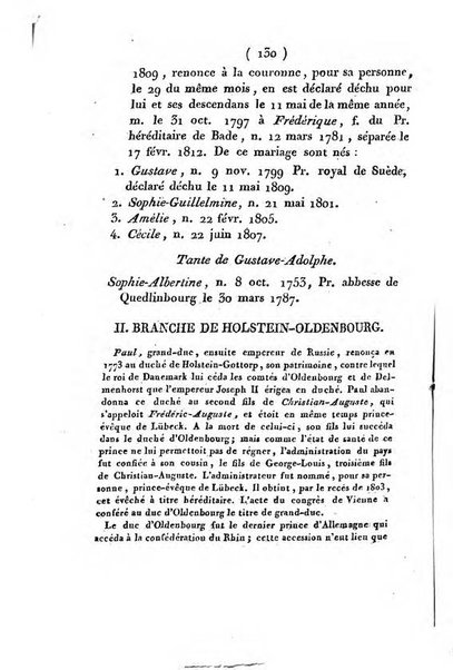 Annuaire généalogique et historique renfermant des détails sur toutes les Maisons Souveraine d'Europe