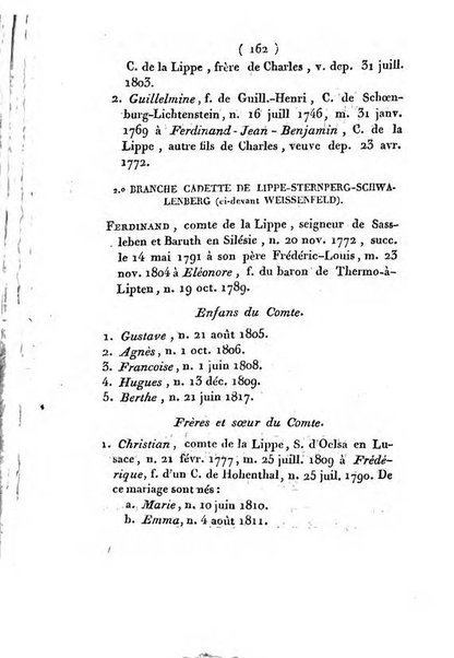 Annuaire généalogique et historique renfermant des détails sur toutes les Maisons Souveraine d'Europe