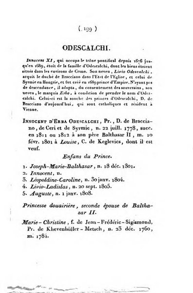 Annuaire généalogique et historique renfermant des détails sur toutes les Maisons Souveraine d'Europe