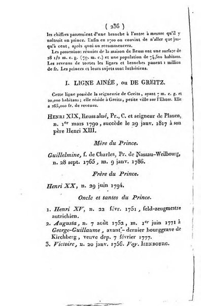 Annuaire généalogique et historique renfermant des détails sur toutes les Maisons Souveraine d'Europe