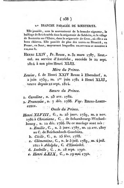 Annuaire généalogique et historique renfermant des détails sur toutes les Maisons Souveraine d'Europe