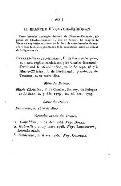 Annuaire généalogique et historique renfermant des détails sur toutes les Maisons Souveraine d'Europe