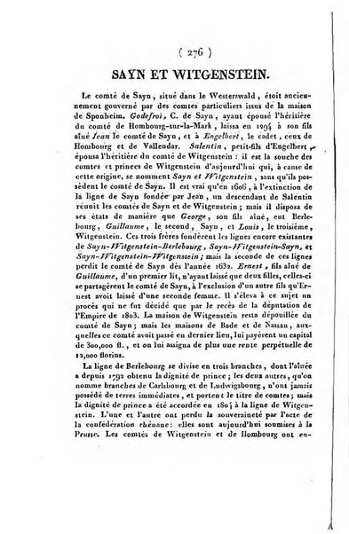 Annuaire généalogique et historique renfermant des détails sur toutes les Maisons Souveraine d'Europe