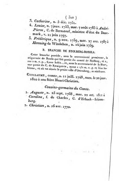 Annuaire généalogique et historique renfermant des détails sur toutes les Maisons Souveraine d'Europe