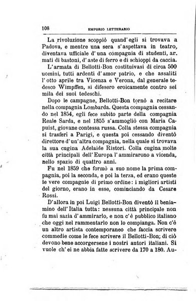 Emporio letterario delle arti e teatro con traduzione di articoli stranieri