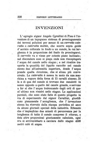 Emporio letterario delle arti e teatro con traduzione di articoli stranieri