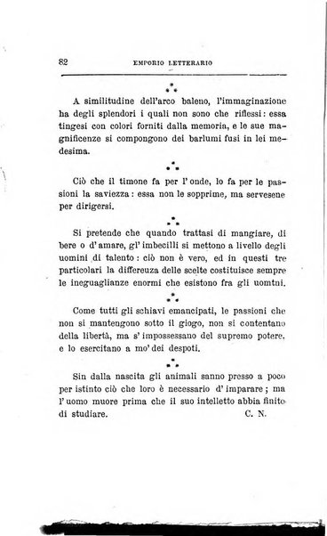 Emporio letterario delle arti e teatro con traduzione di articoli stranieri