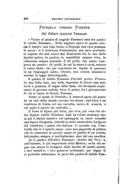 Emporio letterario delle arti e teatro con traduzione di articoli stranieri