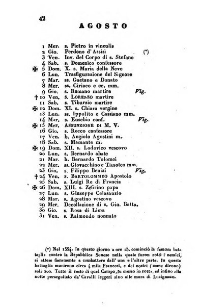 Il fiorentino istruito calendario per l'anno..