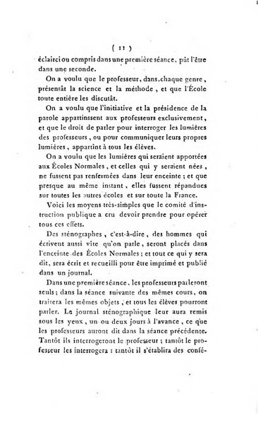 Seances des ecoles normales recueillies par des stenographes et revues par les professeurs. Premiere Partie. Lecons