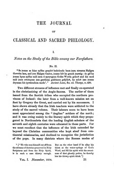 The journal of classical and sacred philology