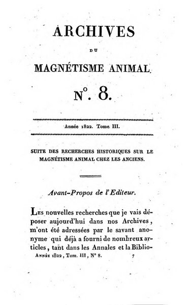 Archives du magnétisme animal