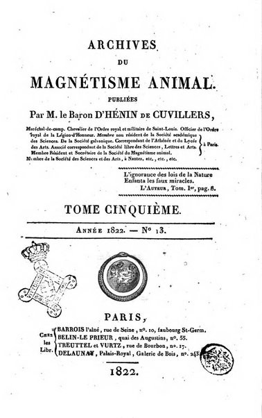 Archives du magnétisme animal