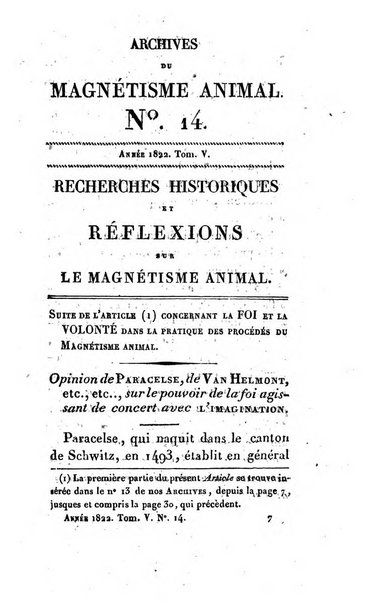 Archives du magnétisme animal