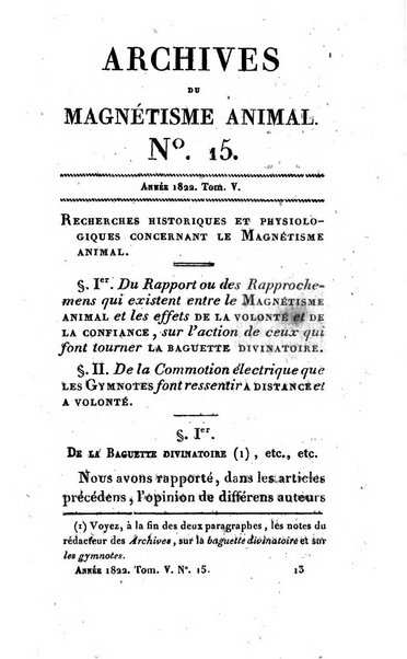 Archives du magnétisme animal