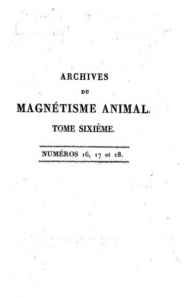 Archives du magnétisme animal