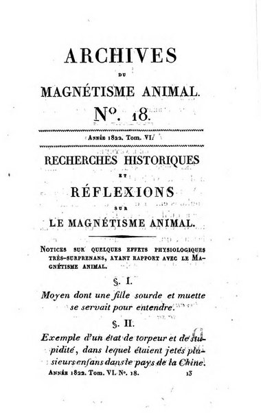 Archives du magnétisme animal