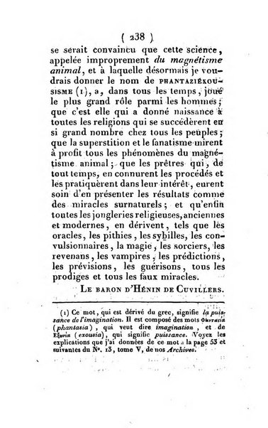 Archives du magnétisme animal