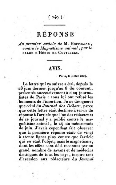 Archives du magnétisme animal