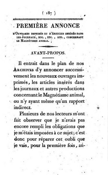 Archives du magnétisme animal