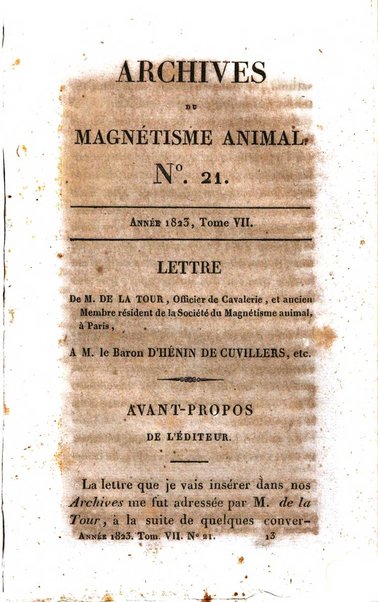 Archives du magnétisme animal