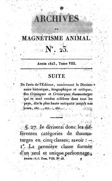 Archives du magnétisme animal