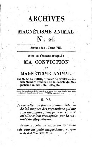 Archives du magnétisme animal