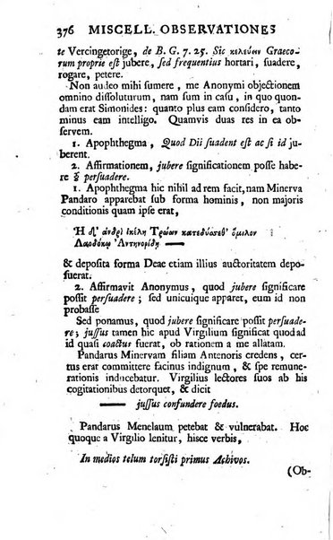 Miscellaneae observationes criticae in auctores veteres et recentiores ab eruditis Britannis..