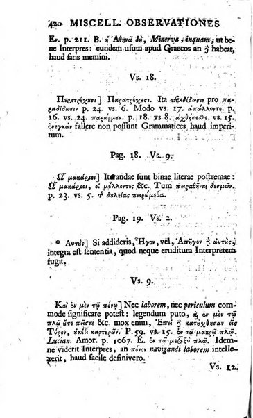 Miscellaneae observationes criticae in auctores veteres et recentiores ab eruditis Britannis..