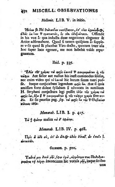 Miscellaneae observationes criticae in auctores veteres et recentiores ab eruditis Britannis..