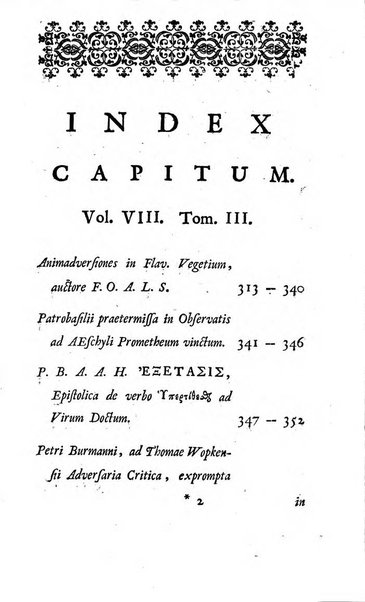 Miscellaneae observationes criticae in auctores veteres et recentiores ab eruditis Britannis..