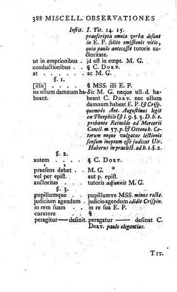 Miscellaneae Observationes Criticae Novae