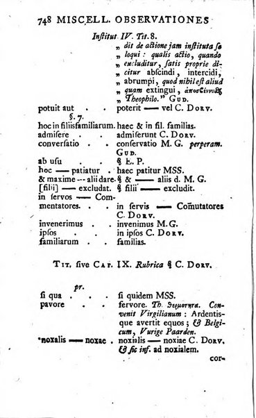 Miscellaneae Observationes Criticae Novae