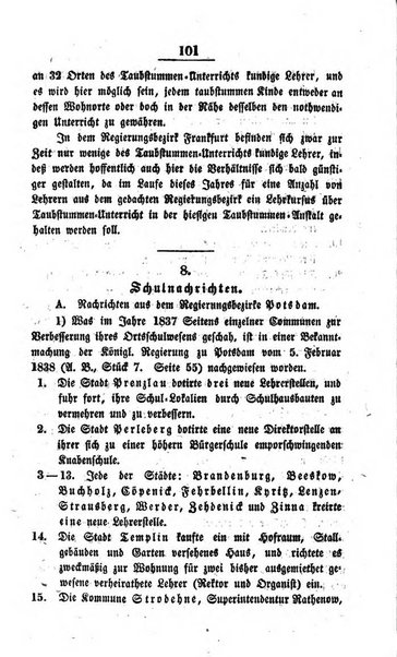 Schulblatt fur die Provinz Brandeburg