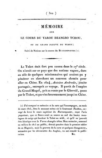 Magasin asiatique, ou Revue géographique et historique de l'Asie centrale et septentrionale