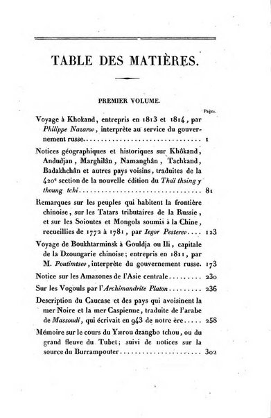 Magasin asiatique, ou Revue géographique et historique de l'Asie centrale et septentrionale