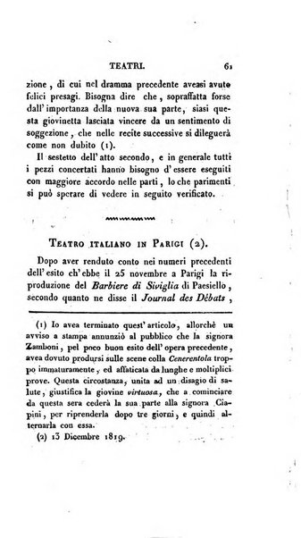 Lo spettatore lombardo, o sia Miscellanea scelta d'articoli di letteratura, di filosofia, di scienze scritti e successivamente pubblicati da Francesco Pezzi in vari giornali dal 1809 al 1821