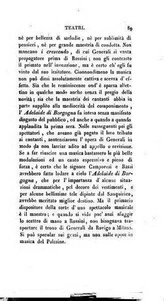 Lo spettatore lombardo, o sia Miscellanea scelta d'articoli di letteratura, di filosofia, di scienze scritti e successivamente pubblicati da Francesco Pezzi in vari giornali dal 1809 al 1821