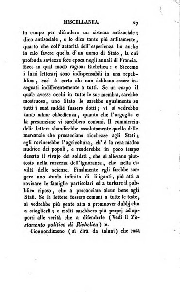 Lo spettatore lombardo, o sia Miscellanea scelta d'articoli di letteratura, di filosofia, di scienze scritti e successivamente pubblicati da Francesco Pezzi in vari giornali dal 1809 al 1821