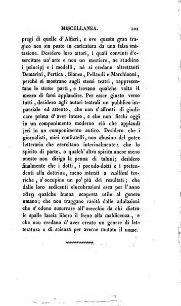 Lo spettatore lombardo, o sia Miscellanea scelta d'articoli di letteratura, di filosofia, di scienze scritti e successivamente pubblicati da Francesco Pezzi in vari giornali dal 1809 al 1821