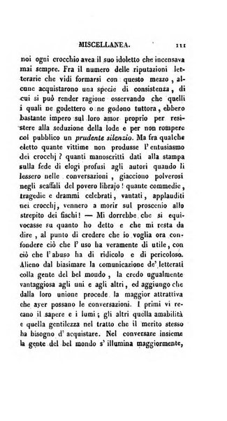 Lo spettatore lombardo, o sia Miscellanea scelta d'articoli di letteratura, di filosofia, di scienze scritti e successivamente pubblicati da Francesco Pezzi in vari giornali dal 1809 al 1821