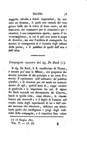 Lo spettatore lombardo, o sia Miscellanea scelta d'articoli di letteratura, di filosofia, di scienze scritti e successivamente pubblicati da Francesco Pezzi in vari giornali dal 1809 al 1821