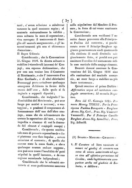 Giornale del Foro o Raccolta delle decisioni e massime più importanti dei supremi tribunali di Roma dal 1825 al 1828